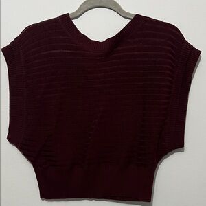 Cropped Burgundy Sweater, S